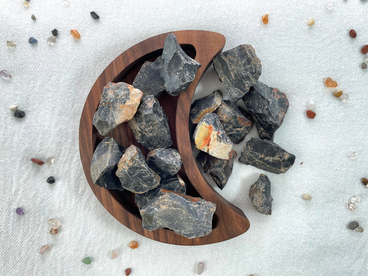 Rough Black Onyx | Natural Gemstone | Root chakra Stone