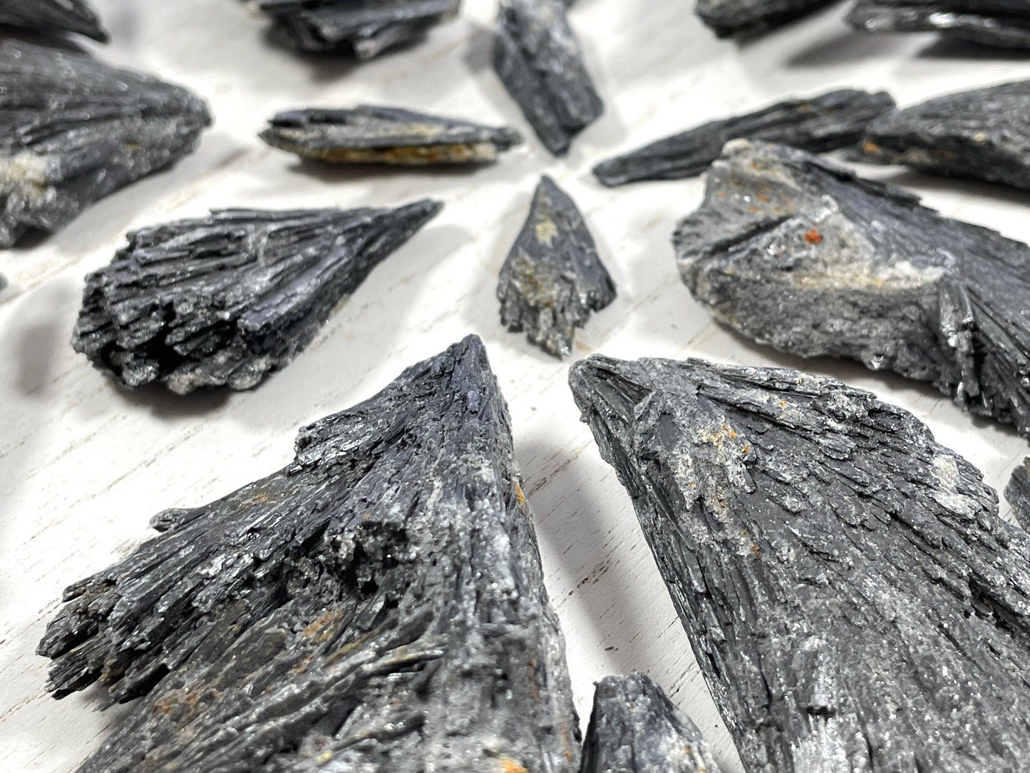 Black Kyanite Blades | Natural Rough Kyanite | Witch Broom Kyanite