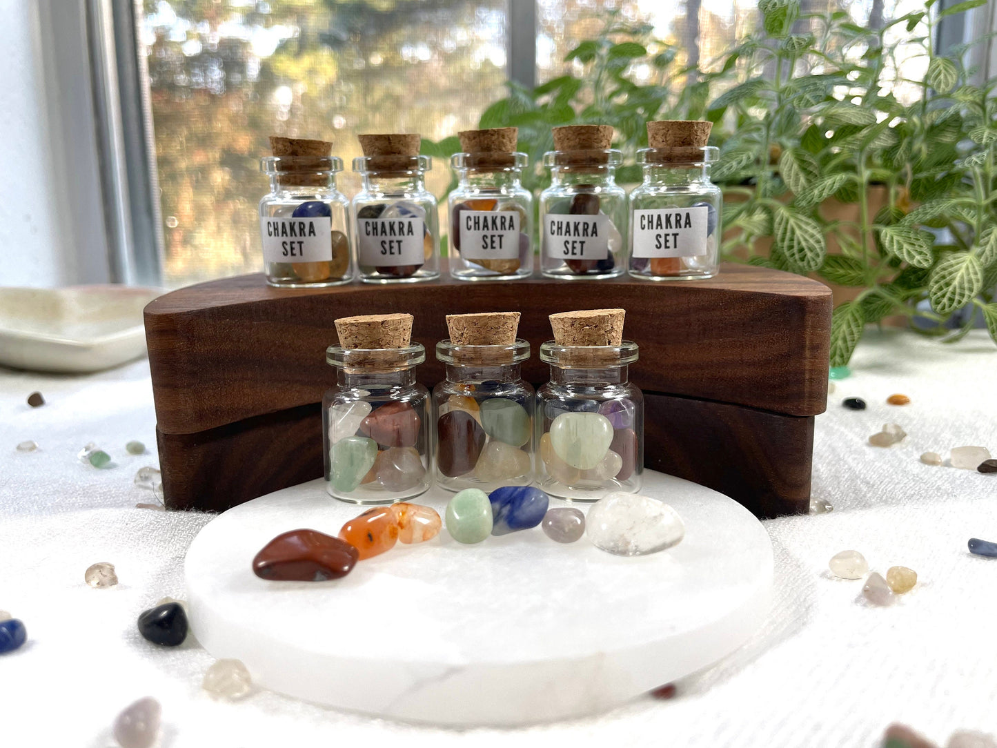 Mini Chakra Set in Glass Bottle