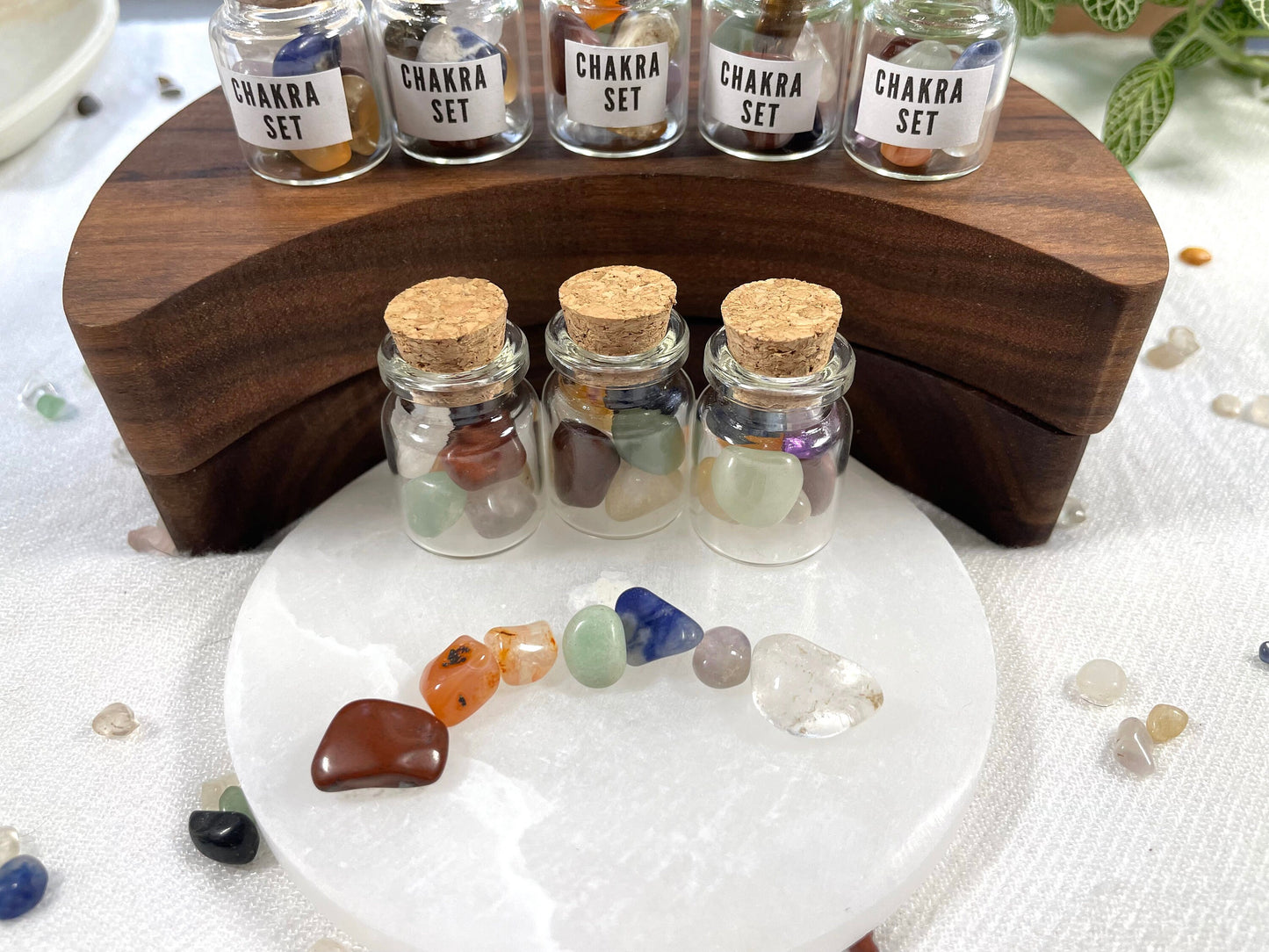 Mini Chakra Set in Glass Bottle