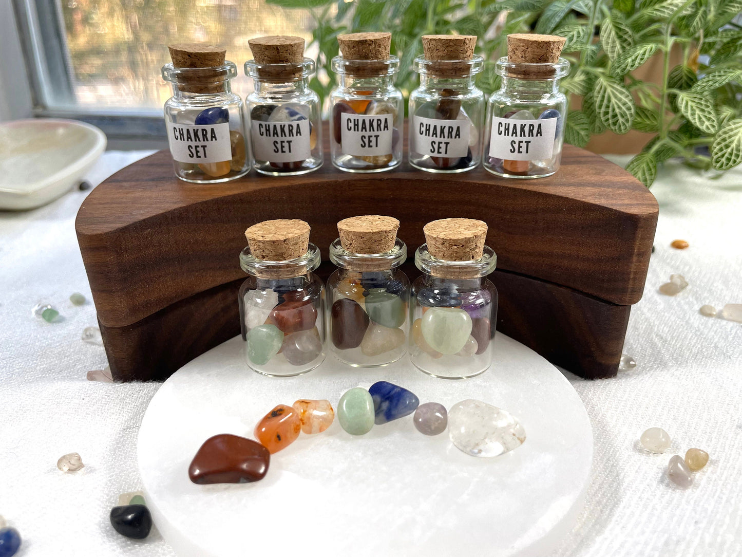 Mini Chakra Set in Glass Bottle