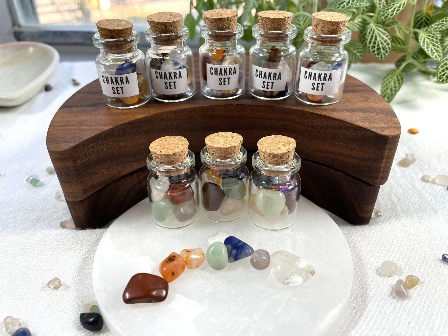 Mini Chakra Set in Glass Bottle