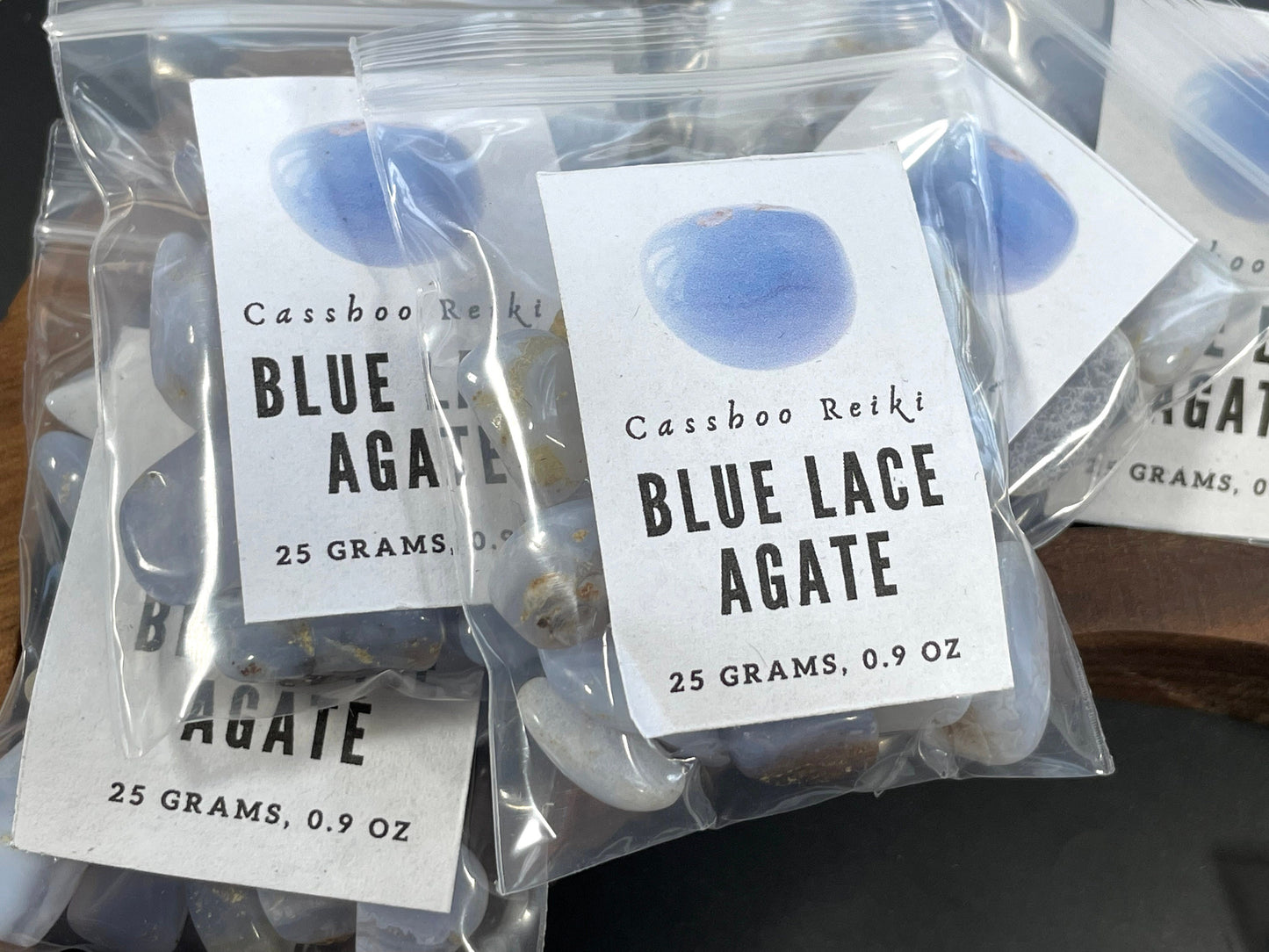 Blue Lace Agate Chips, 25gr