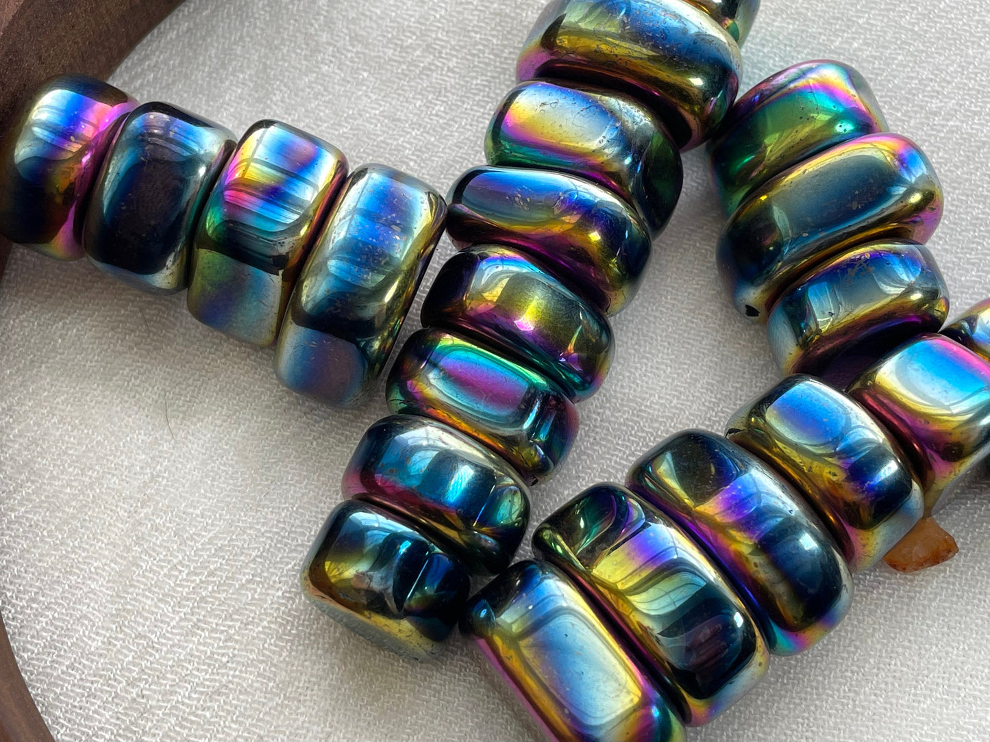 Rainbow Magnetic Hematite (Magnetite). 2 pieces