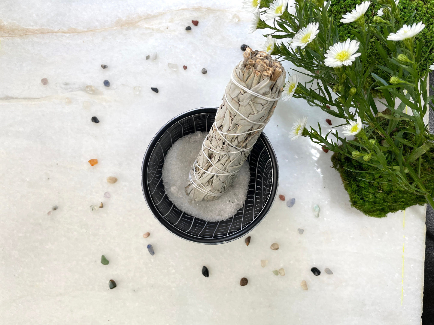 Smudging Set: Soapstone Bowl with Palo Santo & Sage bundle