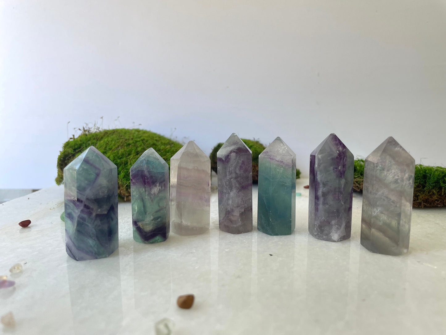 Rainbow Fluorite obelisk, small