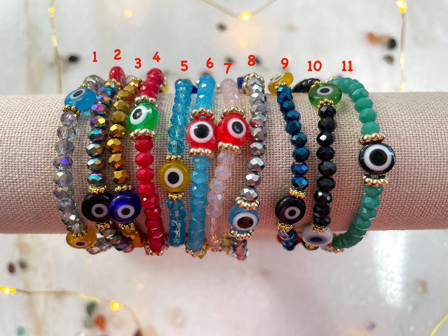 Evil Eye Elastic Bracelet, plastic