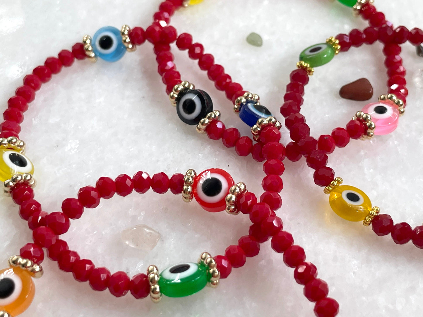 Evil Eye Elastic Bracelet, plastic