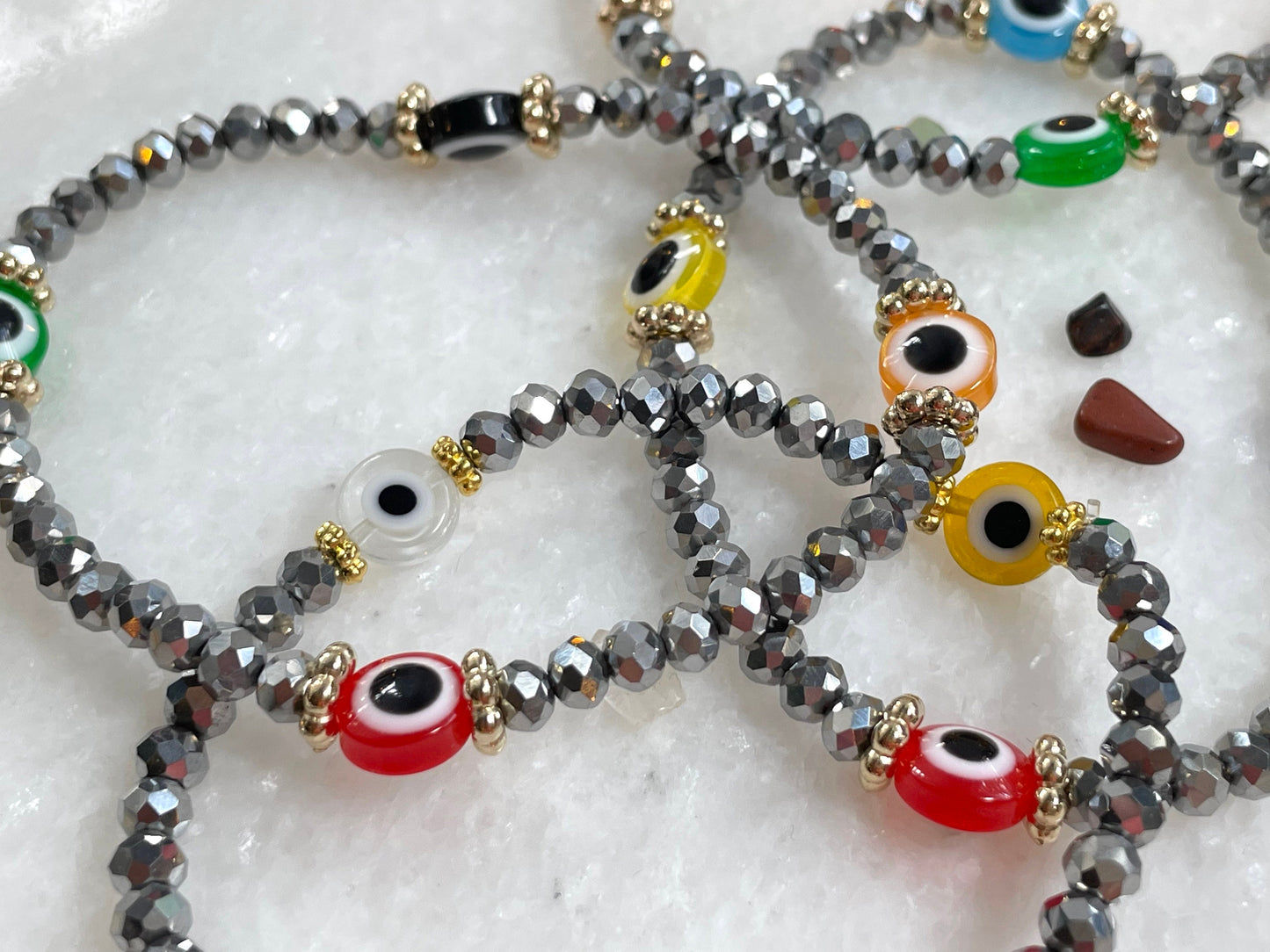 Evil Eye Elastic Bracelet, plastic