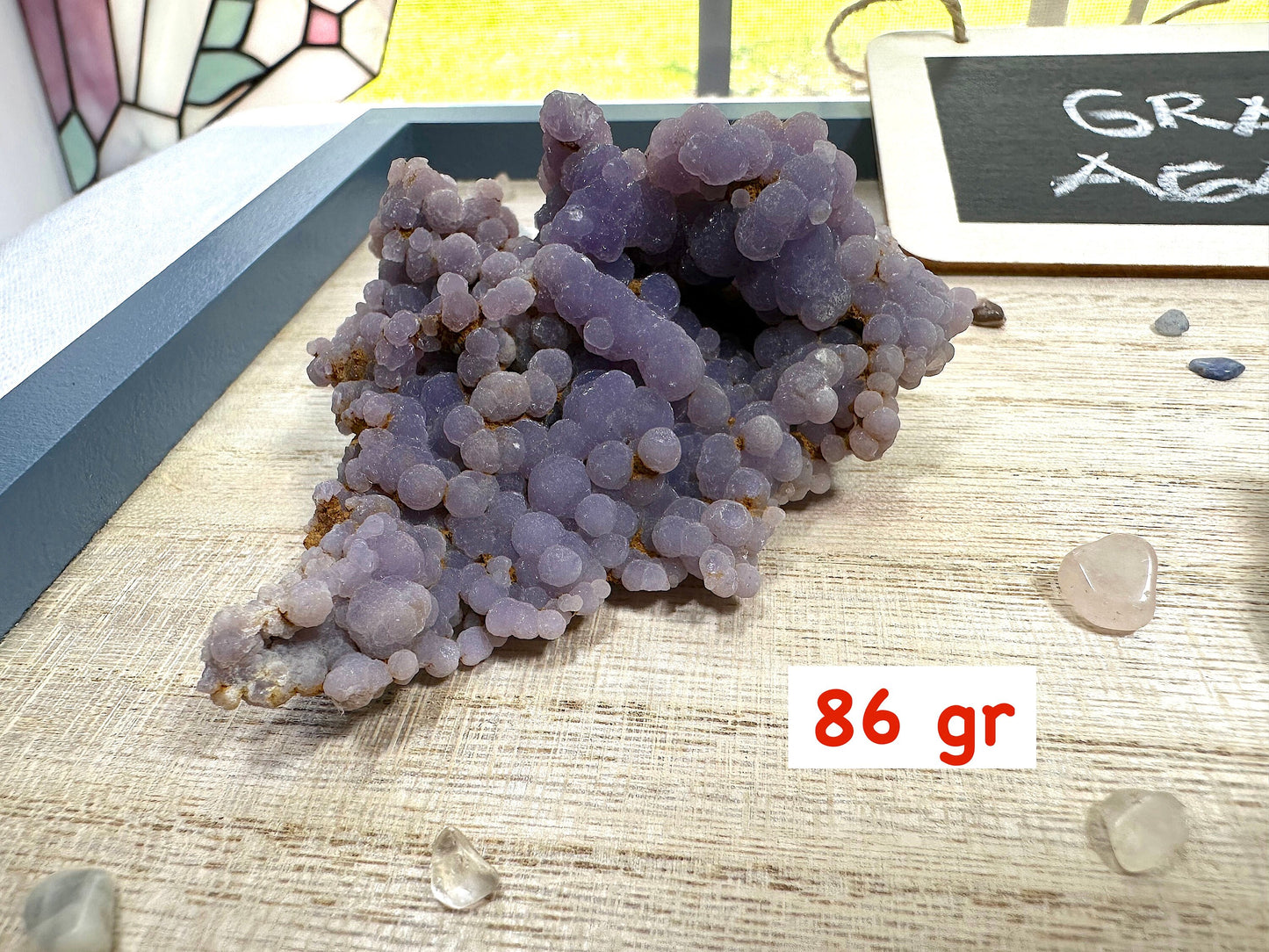 Grape Agate clusters. Infused in Reiki