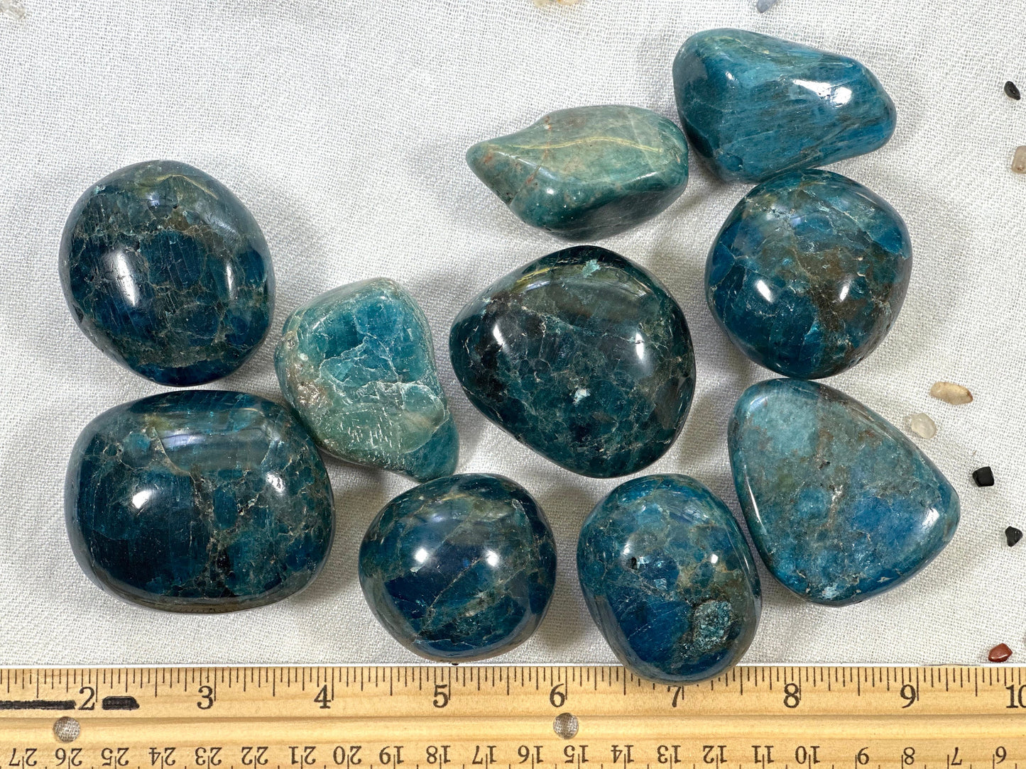 Blue Apatite Gallets. Tumbled
