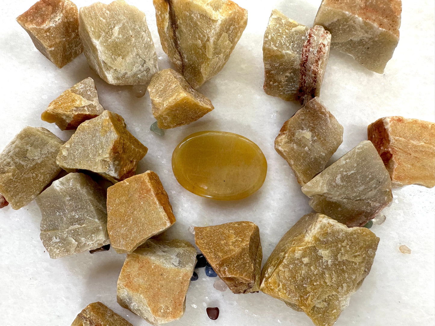 Worry Stone in Yellow Aventurine | Yellow Quartz | Thumb Stone