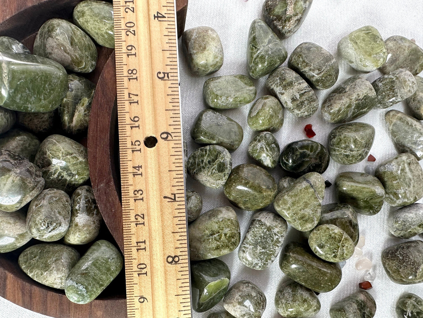Tumbled Vessonite / Vesuvianite / Idocrase | Natural crystal from India | Heart Chakra Crystal | Sagittarius Stone