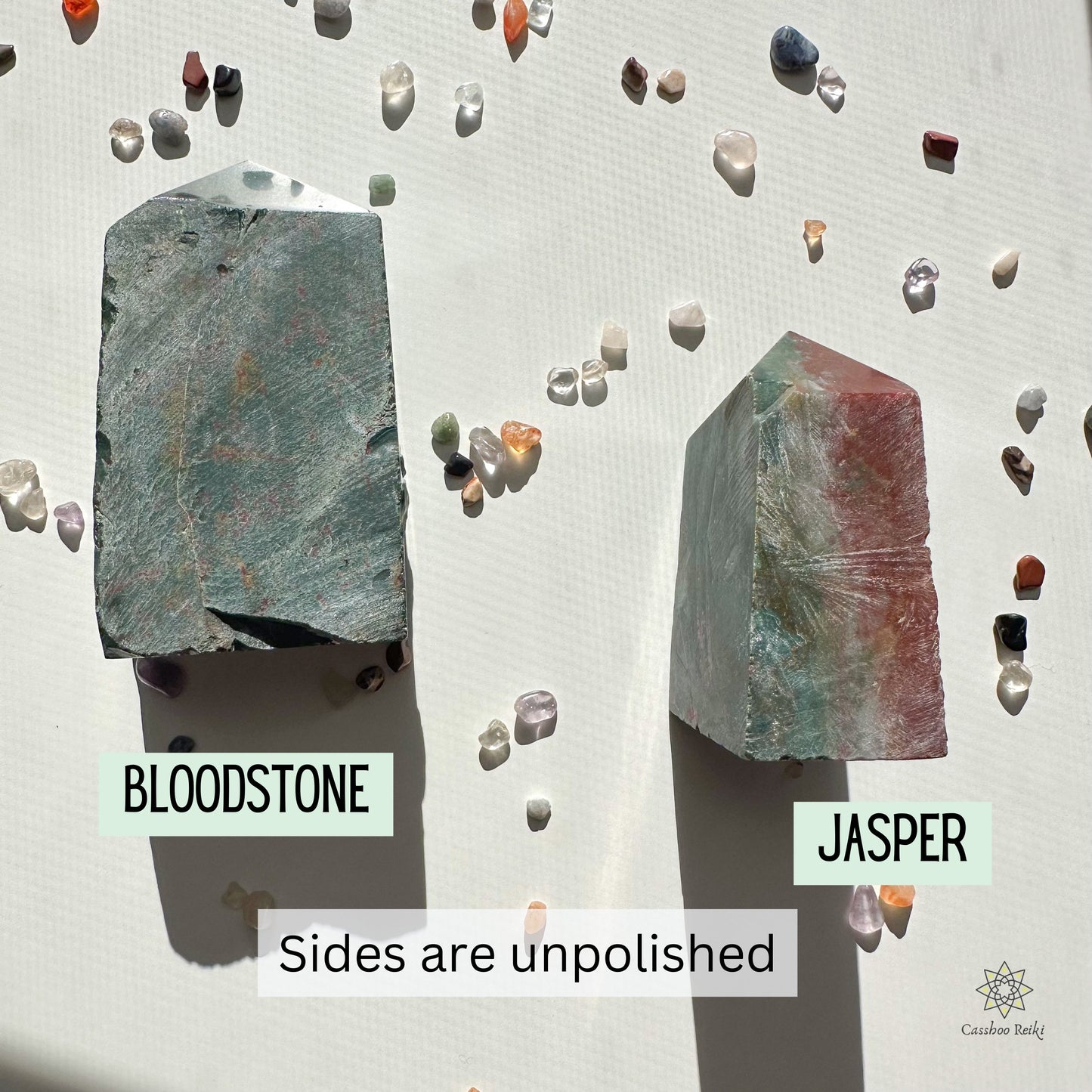Green-Red Jasper Towers | Cut Crystal Freeforms | Altar Crystal Decor | Crystals for Inspiration